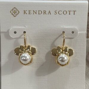 Kendra Scott Gold Earrings with Pearl Accent